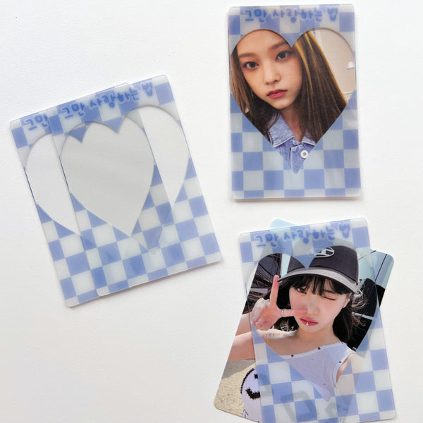 MINS STUDIOS Checkered Heart Deco Frame Card