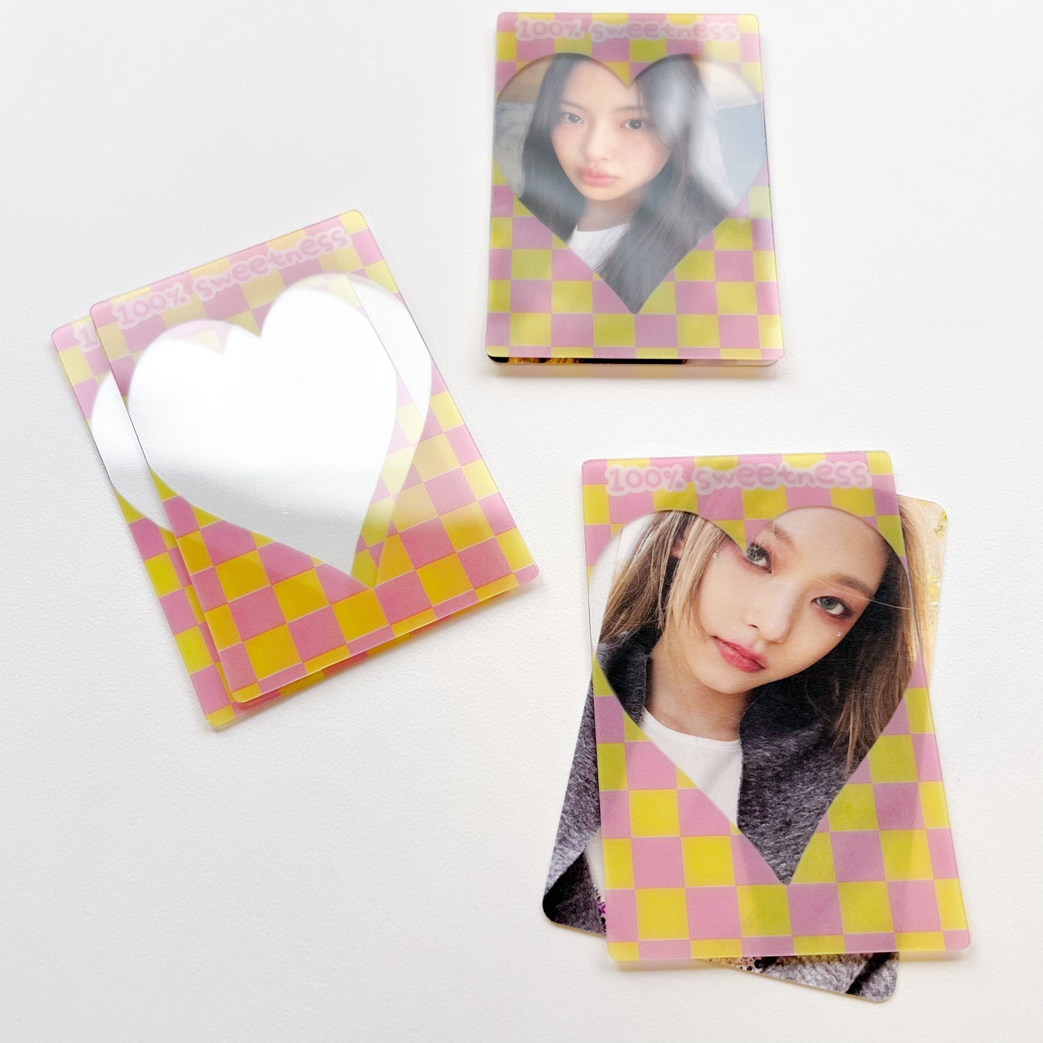 MINS STUDIOS Checkered Heart Deco Frame Card