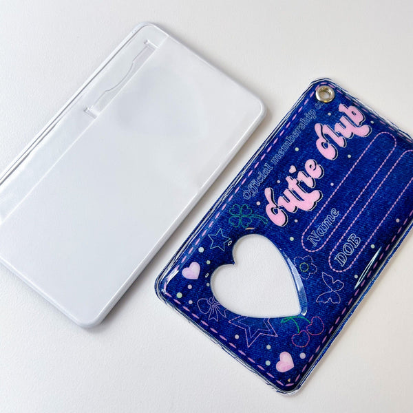 MINS STUDIOS Denim Cutie Club ID Card Holder