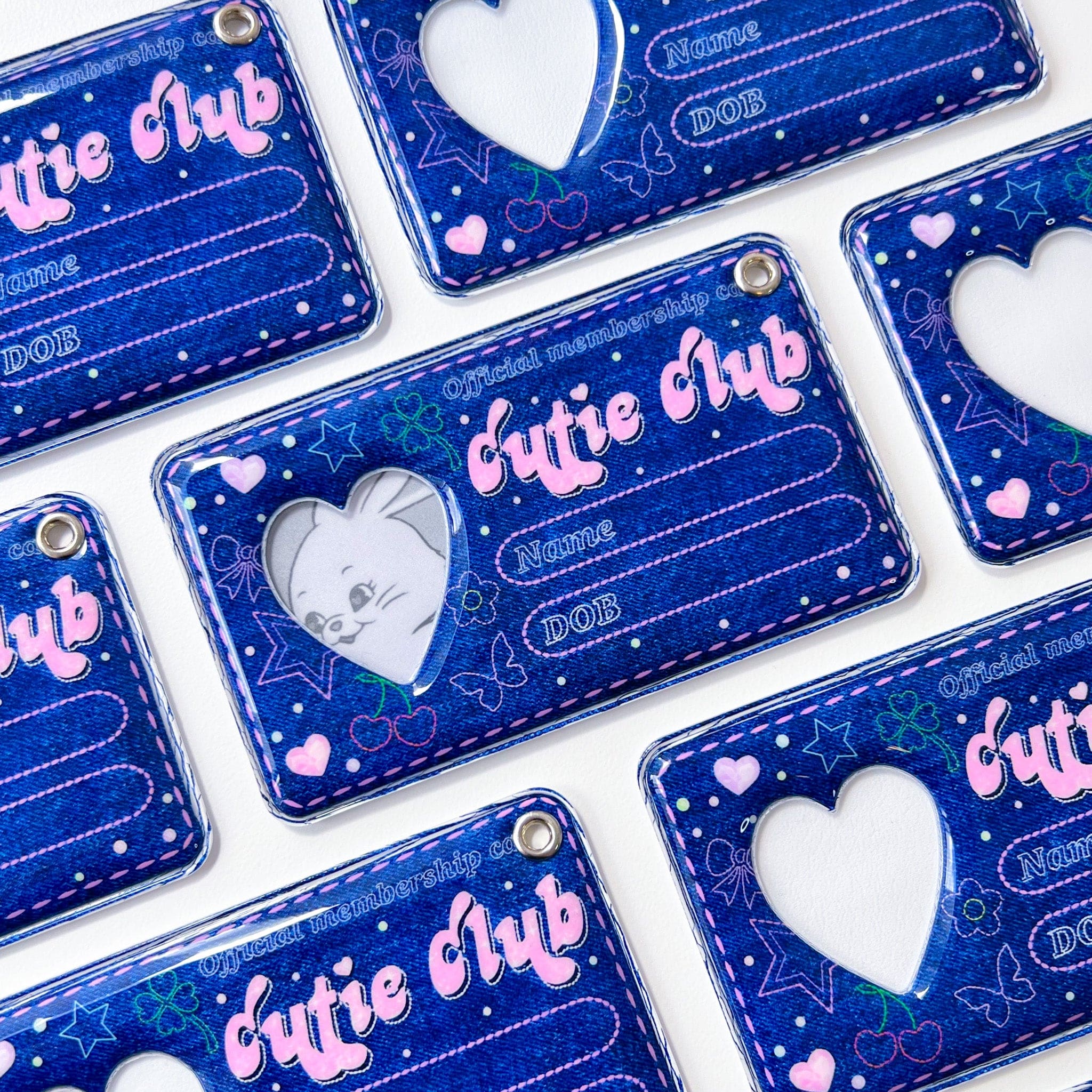 MINS STUDIOS Denim Cutie Club ID Card Holder
