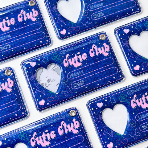 MINS STUDIOS Denim Cutie Club ID Card Holder