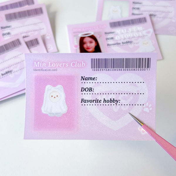 MINS STUDIOS Min Lovers Club ID Frame Sticker
