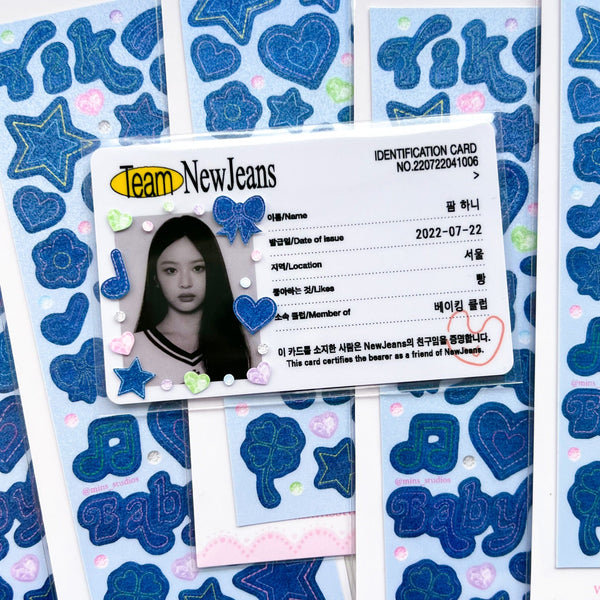 MINS STUDIOS Y2k Denim Deco Sticker